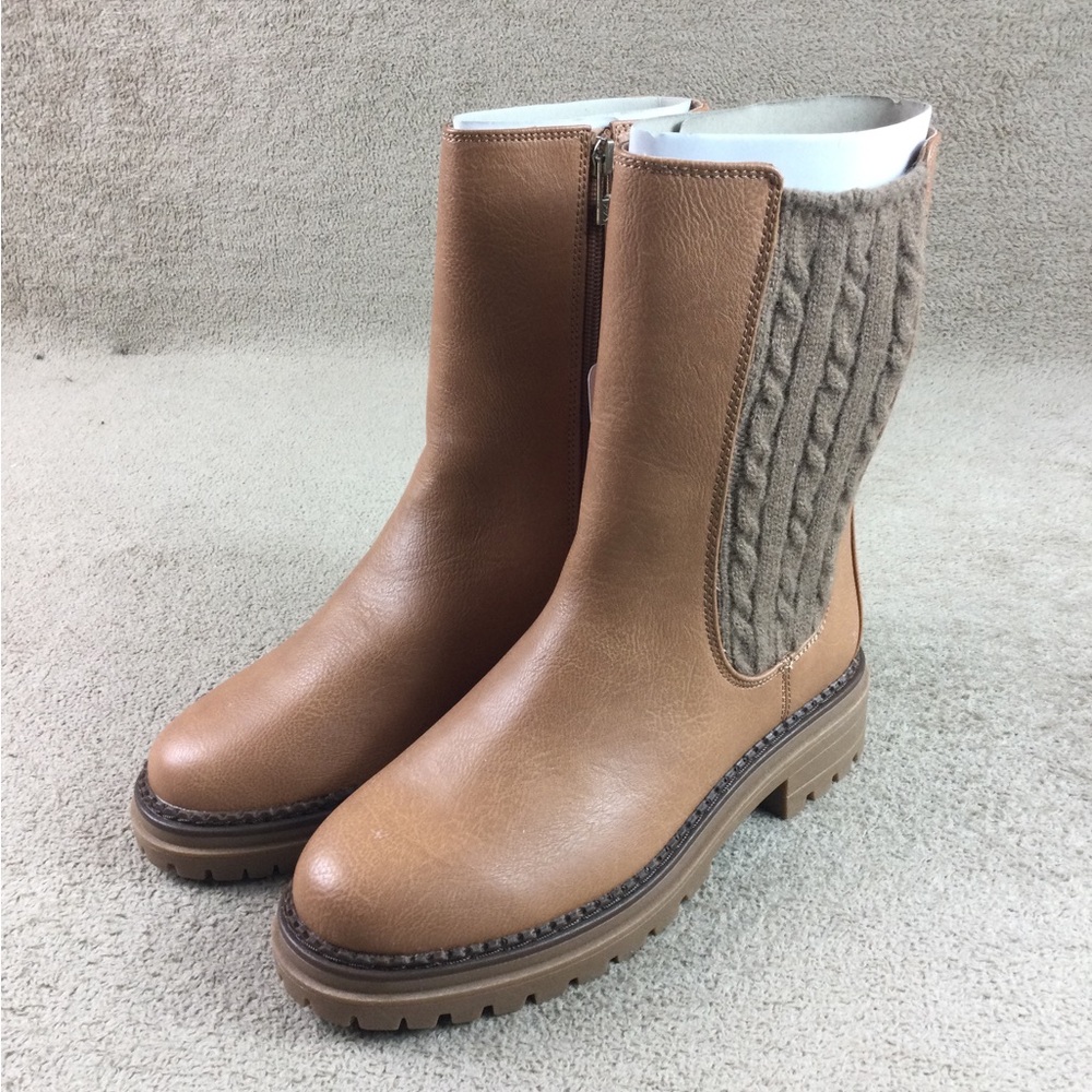 Sam and Libby brown combat boots size 8 nwt